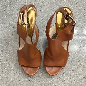 Michael Kors Brown Heels with Leather Slingback
